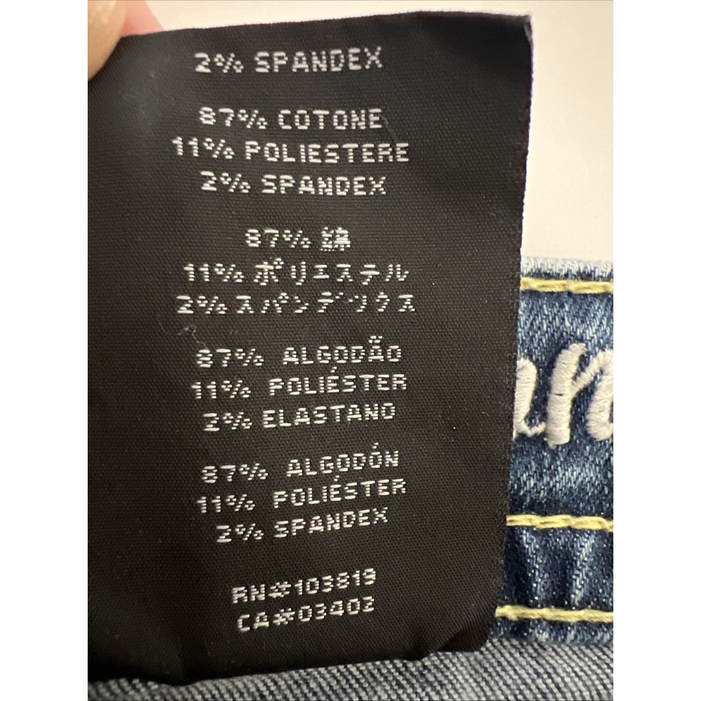 Harley Davidson Womens Bootcut Jeans Blue Wash Embroidered Bling Pockets Size 8 - Picture 6 of 9